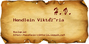 Hendlein Viktória névjegykártya